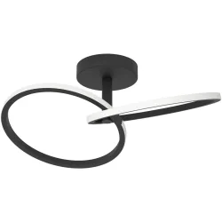 Deckenlampe Congiunti Schwarz 1500 lm B 28 cm