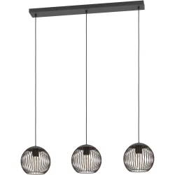 Pendellampe Almanzora Schwarz, kupfer B 20 cm