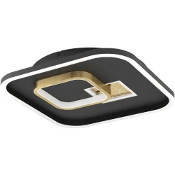 Deckenlampe Tiriolo schwarz / gold B 38 cm