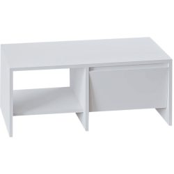 Salontisch Georis Weiss Holzwerkstoff B 90 cm - Material: 100% Melaminbeschichtete Kiefer - Salontisch