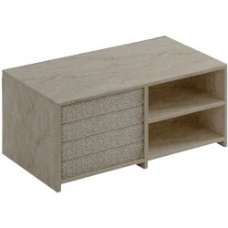 Salontisch Georis Braun Holzwerkstoff B 90 cm - Farbe: Travertin - Material: 100% Melaminbeschichtete Kiefer - Salontisch