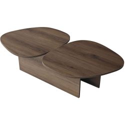 Salontisch Georis Braun Holzwerkstoff B 125 cm - Farbe: Nussbaum - Material: 100% Melaminbeschichtete Kiefer - Salontisch