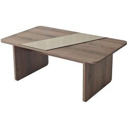 Salontisch Georis Braun Holzwerkstoff B 100 cm - Farbe: Bronze, Nussbaum - Material: 100% Melaminbeschichtete Kiefer - Salontisch