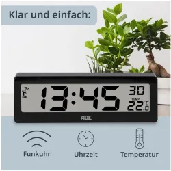 ADE - Digitale DCF-Funkuhr, One Size