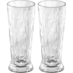 koziol Bierglas Bier Club No. 10 Superglas mit Eichstrich; 410 ml, 7.4x17.7 cm (ØxH); transparent; 0.3 l Eichstrich, 12 Stück / Pack