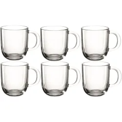 Kaffeetassen-Set Leonardo Transparent Glas H 15 cm 400 ml
