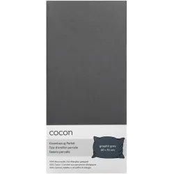 Kissenbezug COCON Grau Baumwolle B 50 T 70 cm - Farbe: Graphit - Material: Perkal - Kissenbezug