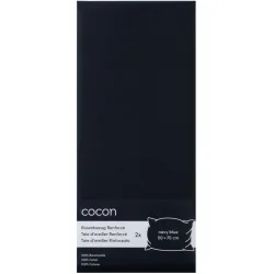 Kissenbezug COCON Blau Baumwolle B 50 T 70 cm - Farbe: Marineblau - Material: Renforcé - Kissenbezug