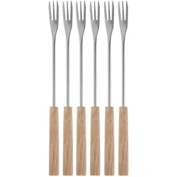 COCON, Fonduegabeln COCON Silber/Braun Edelstahl T 26 cm - Fonduegabeln