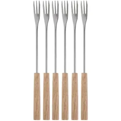 Fonduegabeln COCON Silber/Braun Edelstahl T 26 cm - Fonduegabeln