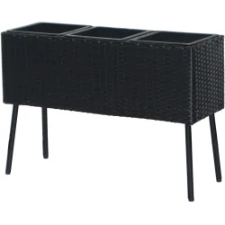 Hochbeet COCON - Farbe: schwarz - Material: Kunststoff/Eisen