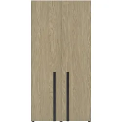 Kleiderschrank Natty Braun Holz 99 cm 60 cm 201 cm - Farbe: eiche - Material: Holzwerkstoff - Kleiderschrank