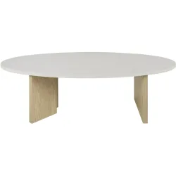 Salontisch Solrig Braun/Grau Holzwerkstoff 136 cm - Farbe: eiche/grau - Salontisch