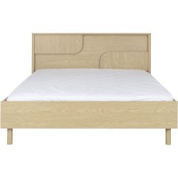 Bett Sammy Braun Holz 140 x 200 cm - Farbe: eiche - Material: Holzwerkstoff - Bett