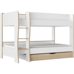 Kinderbett Kelly Weiss Holz 90 x 200 cm - Material: Holzwerkstoff - Kinderbett