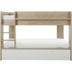 Kinderbett Matis Weiss Holz 90 x 200 cm - Farbe: weiss/eiche - Material: Holzwerkstoff - Kinderbett