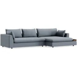 Ecksofa Milou Blau Stoff 334 cm 165 cm - Farbe: hellblau - Möbel Konfigurator: Traummöbel individuell zusammenstellen - Ecksofa