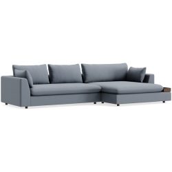 Ecksofa Milou Blau Stoff 334 cm 165 cm - Farbe: hellblau - Möbel Konfigurator: Traummöbel individuell zusammenstellen - Ecksofa