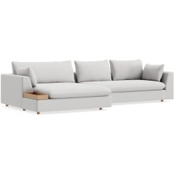 Ecksofa Milou Grau Stoff 334 cm 165 cm - Farbe: natur - Möbel Konfigurator: Traummöbel individuell zusammenstellen - Ecksofa