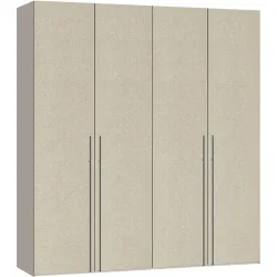 Kleiderschrank Arena Drehtüren Beige Holz 203 cm 59 cm 220 cm - Material: Holzwerkstoff - Schweizer Möbelhersteller - Kleiderschrank