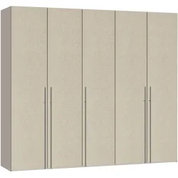 Kleiderschrank Arena Drehtüren Beige Holz 253 cm 59 cm 220 cm - Material: Holzwerkstoff - Schweizer Möbelhersteller - Kleiderschrank