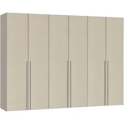 Kleiderschrank Arena Drehtüren Beige Holz 303 cm 59 cm 220 cm - Material: Holzwerkstoff - Schweizer Möbelhersteller - Kleiderschrank