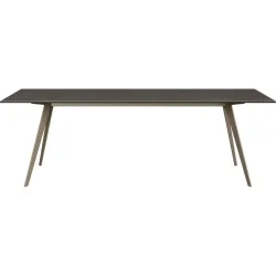 Esstisch Salazar Braun/Grau Keramik 100 cm - Farbe: taupe - Esstisch
