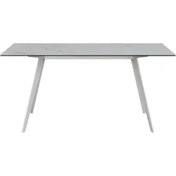 Esstisch Salazar Grau Keramik 100 cm - Farbe: hellgrau - Esstisch