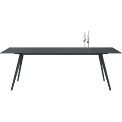 Esstisch Tame Grau Glas 100 cm - Farbe: graphit - Esstisch