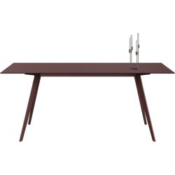 Esstisch Tame Rot Glas 100 cm - Farbe: bordeaux - Esstisch