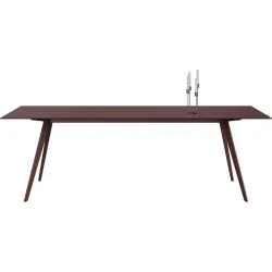 Esstisch Tame Rot Glas 100 cm - Farbe: bordeaux - Esstisch