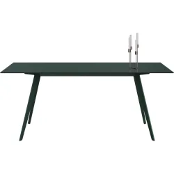 Esstisch Tame Grün Glas 100 cm - Farbe: moosgrün - Esstisch