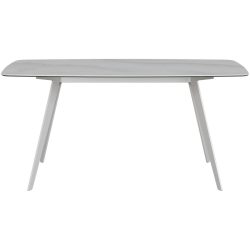 Esstisch Salazar Grau/Weiss Keramik 100 cm - Farbe: hellgrau/weiss - Esstisch
