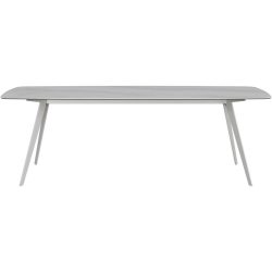 Esstisch Salazar Grau/Weiss Keramik 100 cm - Farbe: hellgrau/weiss - Esstisch