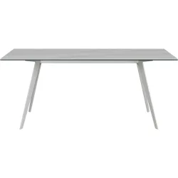 Esstisch Salazar Grau/Weiss Keramik 100 cm - Farbe: hellgrau/weiss - Esstisch