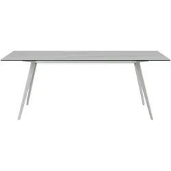 Esstisch Salazar Grau/Weiss Keramik 100 cm - Farbe: hellgrau/weiss - Esstisch