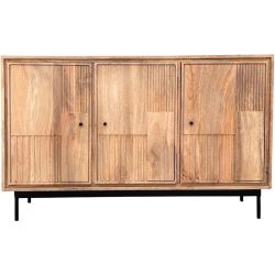 Sideboard Seka Schwarz Holz 130 cm 80 cm - Farbe: natur/schwarz - Material: Mango - Sideboard