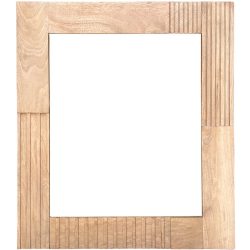 Spiegel Seka Glas 68 cm 79 cm - Farbe: glas / natur - Material: Glas / Rahmen aus Mangoholz - Spiegel