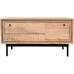 Schuhschrank Seka Braun Holz 85 cm 45 cm - Farbe: natur - Material: Mangoholz - Schuhschrank