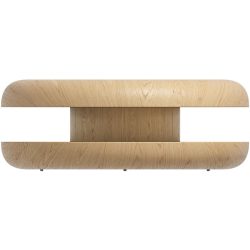 Salontisch Luxor Braun MDF 90 cm Drehbar - Farbe: natur - Material: MDF mit Echtholzfurnier - Salontisch