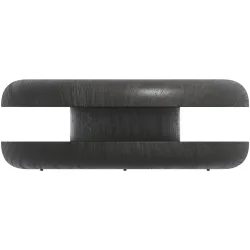 Salontisch Luxor Schwarz Holz 90 cm Drehbar - Material: MDF - Salontisch