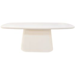 Salontisch Putza Weiss MDF 122 cm - Material: MDF mit Kalkputz - Salontisch