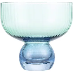 Coupeglas Rhea Blau/Grün Glas H11 cm D11.9 cm - Farbe: grün / blau - Dessertschale