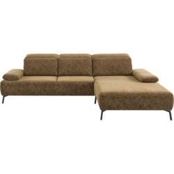 Ecksofa Maloja Rot Polyester 291 cm 218 cm - Farbe: rost - Ecksofa
