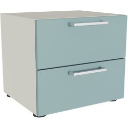 Nachttisch Window Beige/Grau Holzwerkstoff 40.6 cm - Farbe: Greige - Möbel Konfigurator: Traummöbel individuell zusammenstellen - Nachttisch