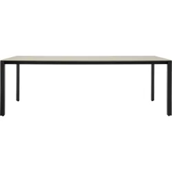 Tisch AZ schwarz Trav. Romano 220x90 - Farbe: beige - Material: Keramik/Stahl - 244