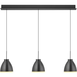 Pendellampe Henry Grau Aluminium/Eisen 110 cm - Farbe: anthrazit eloxiert - LED - Lichtfarbe: Warmweiss - Pendellampe- LED Energiesparlampe