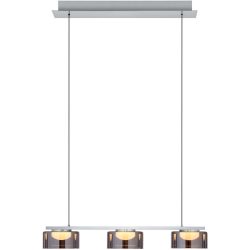 Pendellampe Dune Aluminium/Eisen 70 cm - Farbe: Silber - LED - Lichtfarbe: Warmweiss - Pendellampe- LED Energiesparlampe