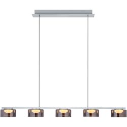 Pendellampe Dune Aluminium/Eisen 119 cm - Farbe: Silver - LED - Lichtfarbe: Warmweiss - Pendellampe- LED Energiesparlampe
