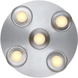 Deckenlampe Dune Silber Aluminium/Eisen 44 cm - LED - Lichtfarbe: Warmweiss - Deckenlampe- LED Energiesparlampe